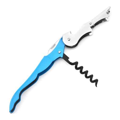 Pulltaps-style Blue Wine Bottle Opener Vinozeek Custom Branding